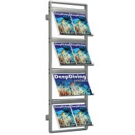 Stojak na ulotki i broszury 2x3 ścienny 8xA4