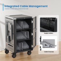 Mobilna stacja ładująca Ewent EW1700 dla 30 laptopów (do 15,6 cala) lub tabletów