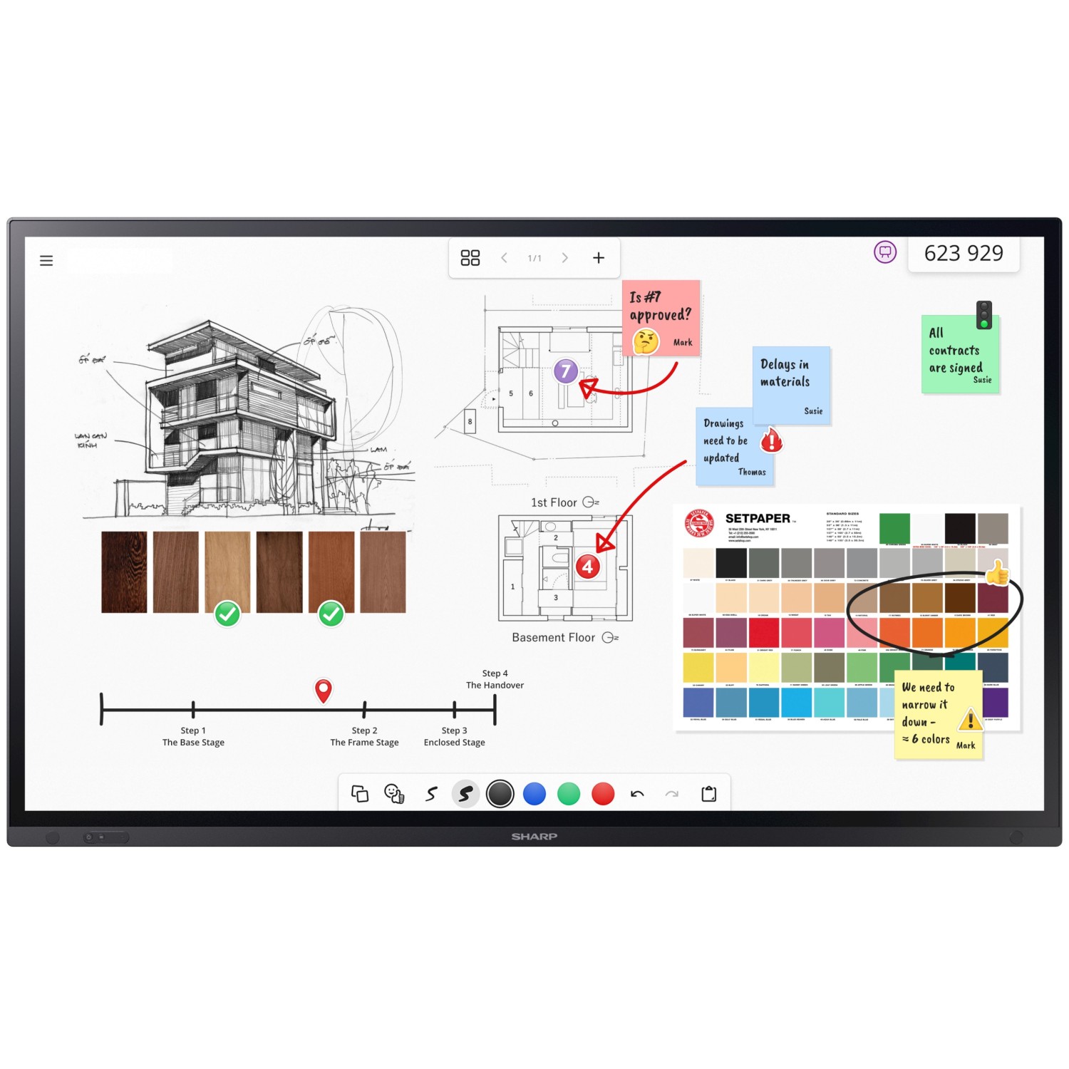 Monitor interaktywny Sharp PN-LA752 75 cali