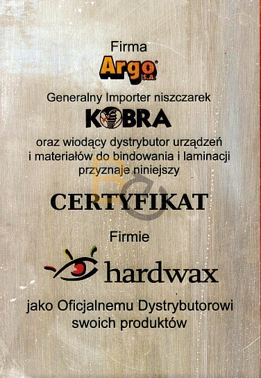 Certyfikat dla ABC Prezentacji