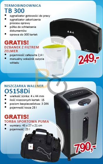 Niszczarki, bindownice, laminatory Wallner i Kobra - promocje