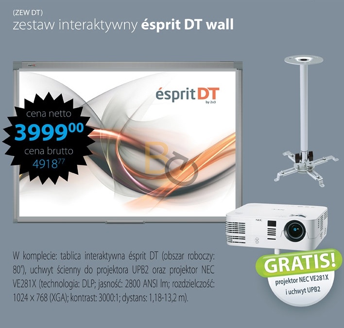 Tablice interaktywne Esprit, kup gotowy zestaw interaktywny