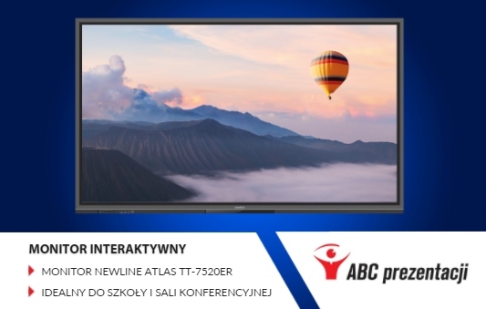 Monitor interaktywny Newline Atlas TT-7520ER. Idealny do szkoły i sali konferencyjnej