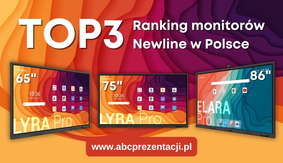 TOP 3 - Ranking najlepiej sprzedających się monitorów interaktywnych Newline 