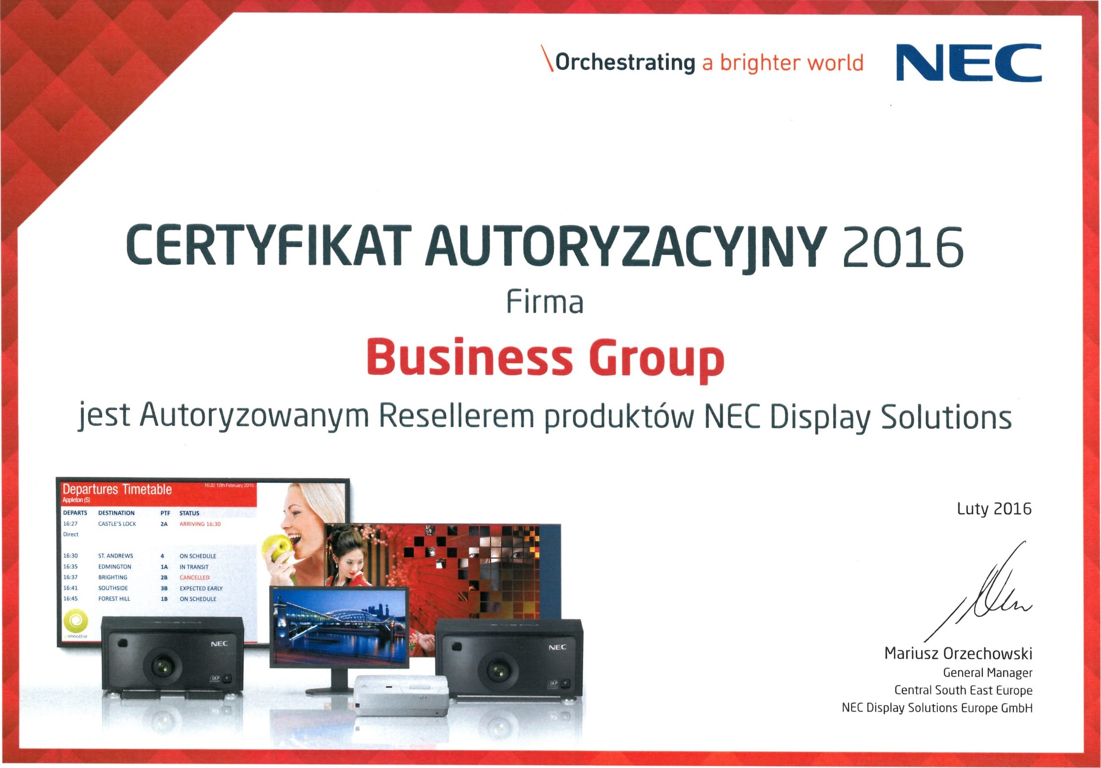 Certyfikat Nec