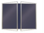 Gablota wewnętrzna 2x3 dwudrzwiowa model 2 180x120 cm - tekstylna