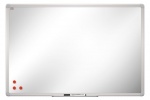 Tablica suchościeralna 2x3 OfficeBoard 120×90cm powierzchnia srebrzysta lakierowana, magnetyczna - rama czarna
