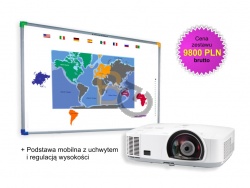 Zestaw interaktywny - Tablica DualBoard 1279 + projektor NEC M260XS + podstawa mobilna