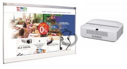 Zestaw interaktywny - tablica QOMO QWB100OPF + projektor Casio XJ-UT310 + uchwyt dedykowany