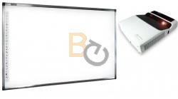 Zestaw interaktywny - tablica Qomo QWB100WSEM-DP 102' + projektor ASK Proxima US1275W + uchwyt dedykowany