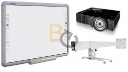 Zestaw interaktywny - tablica Qomo QWB200-BW + projektor ViewSonic PJD5453S + uchwyt WallMount 1200