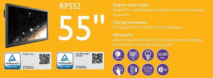 Monitor interaktywny BenQ RP522