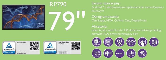 Monitor interaktywny BenQ RP790