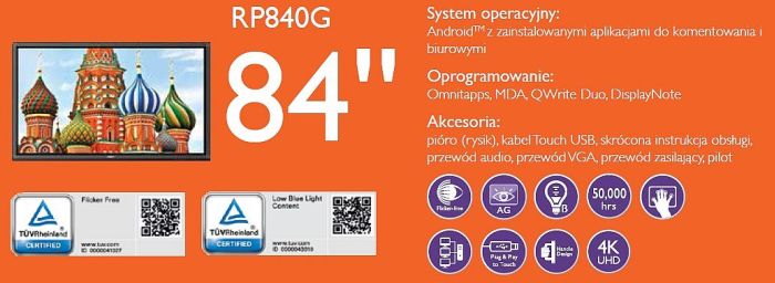 Monitor interaktywny BenQ RP840G